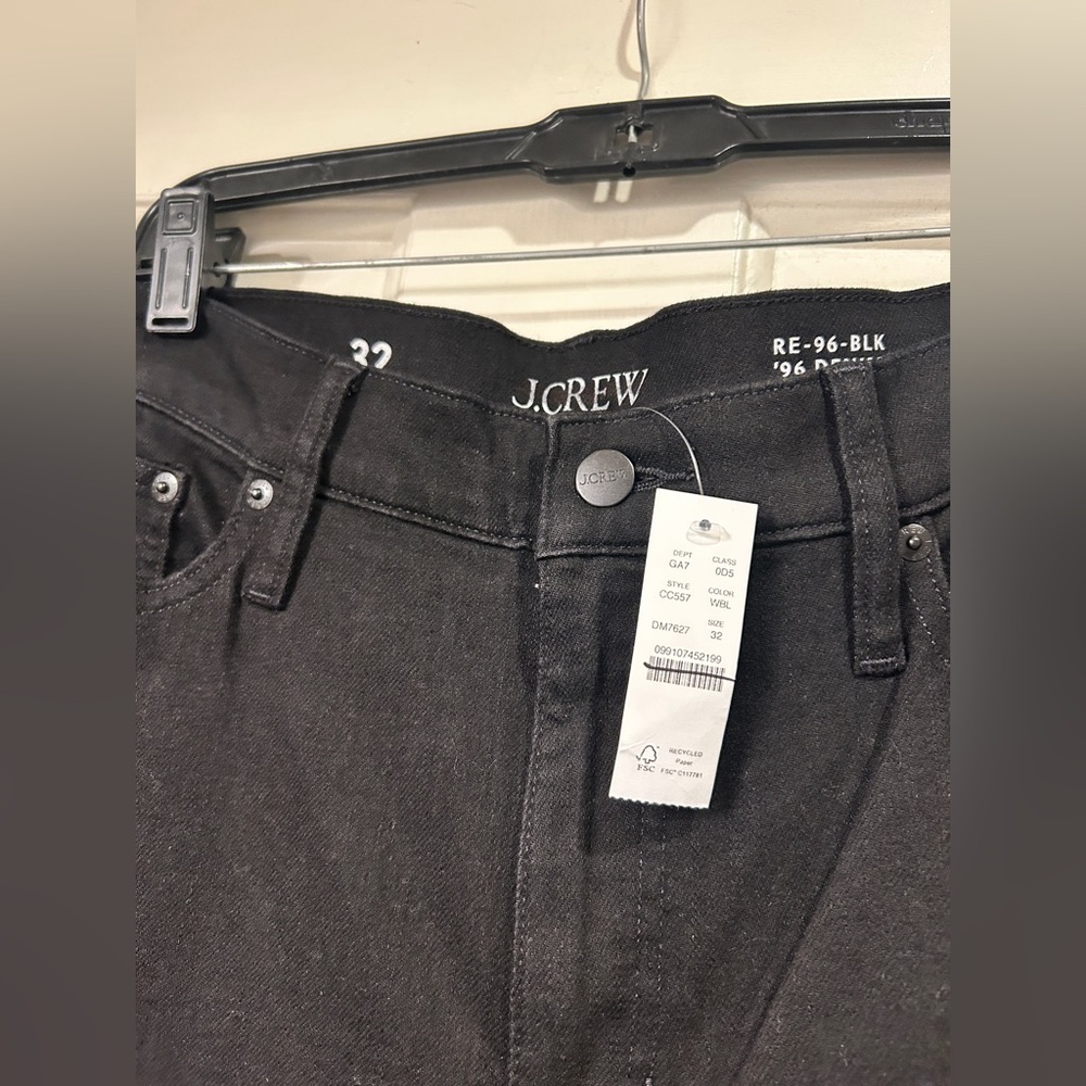 J. Crew Women’s Low-rise Denim Trouser in 1996 Semi-stretch Black Size 32 NWT - Picture 6 of 14